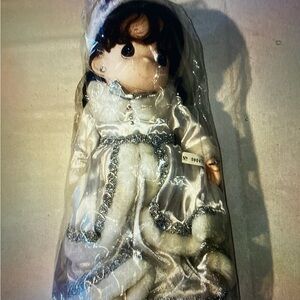 Precious Moments Doll in White and Silve